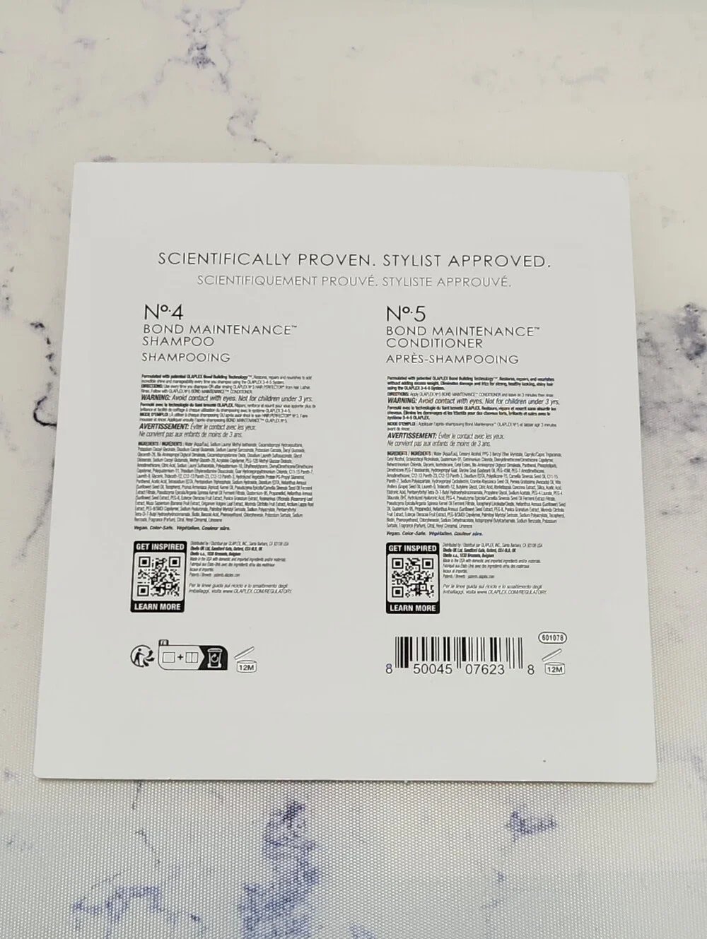 Olaplex No 4/ No 5 Shampoo Conditioner Foil Packet Set 10mL/.34 oz Travel